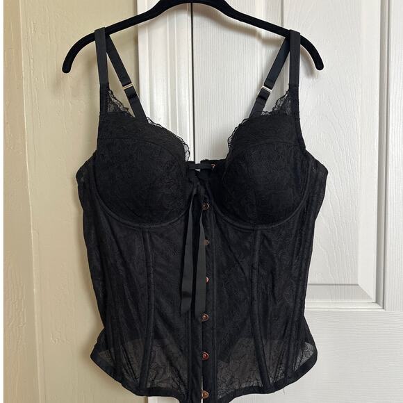 Savage X Fenty Black Embroidered Lace Corset‎ 2X - Picture 3 of 7